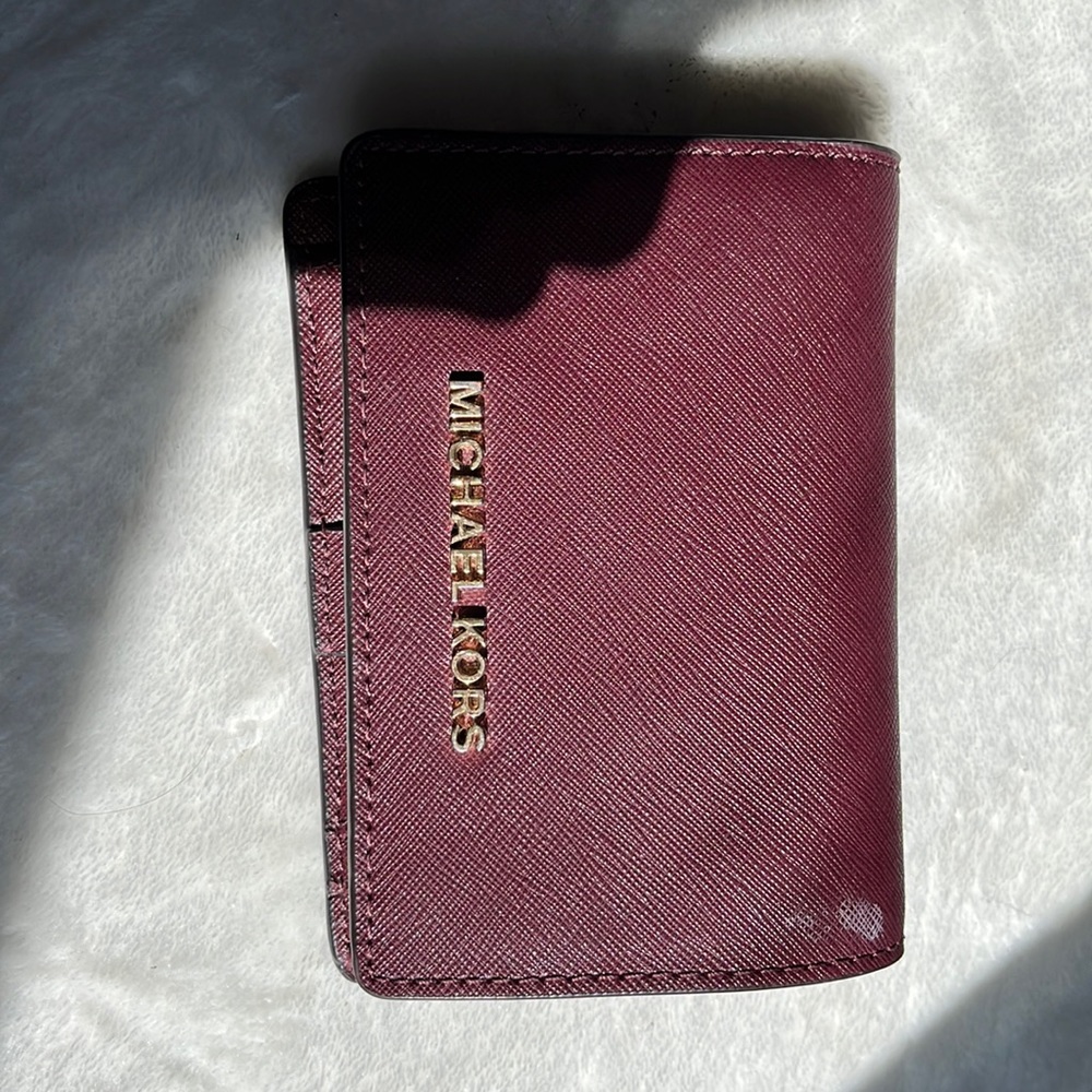 michael kors burgundy wallet